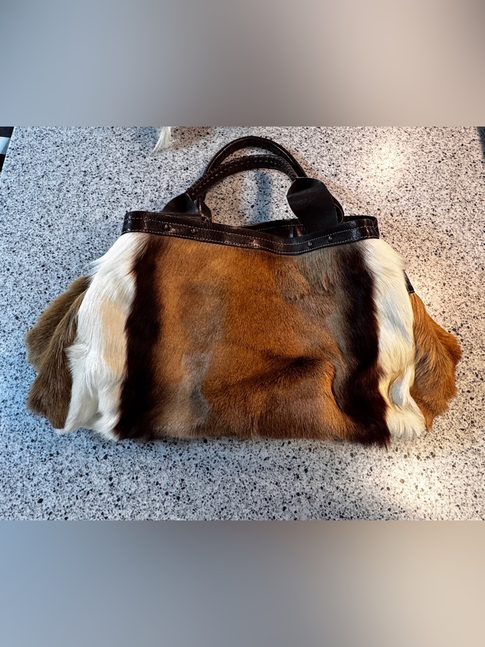 Authentic Rare South African Springbok Hide Handbag